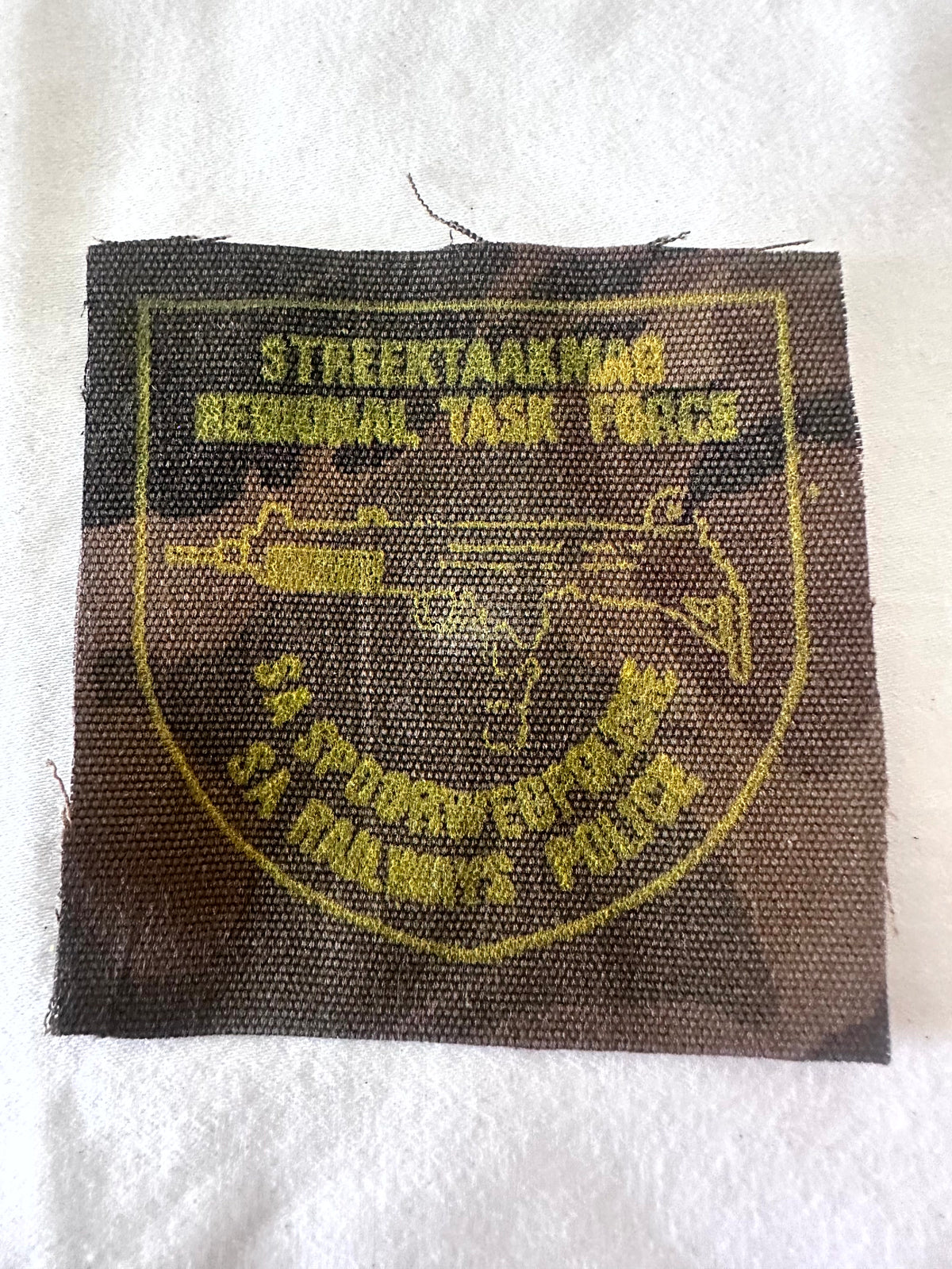 SAP Saldanha Bay Regional Task Force original subdued patch with Uzi