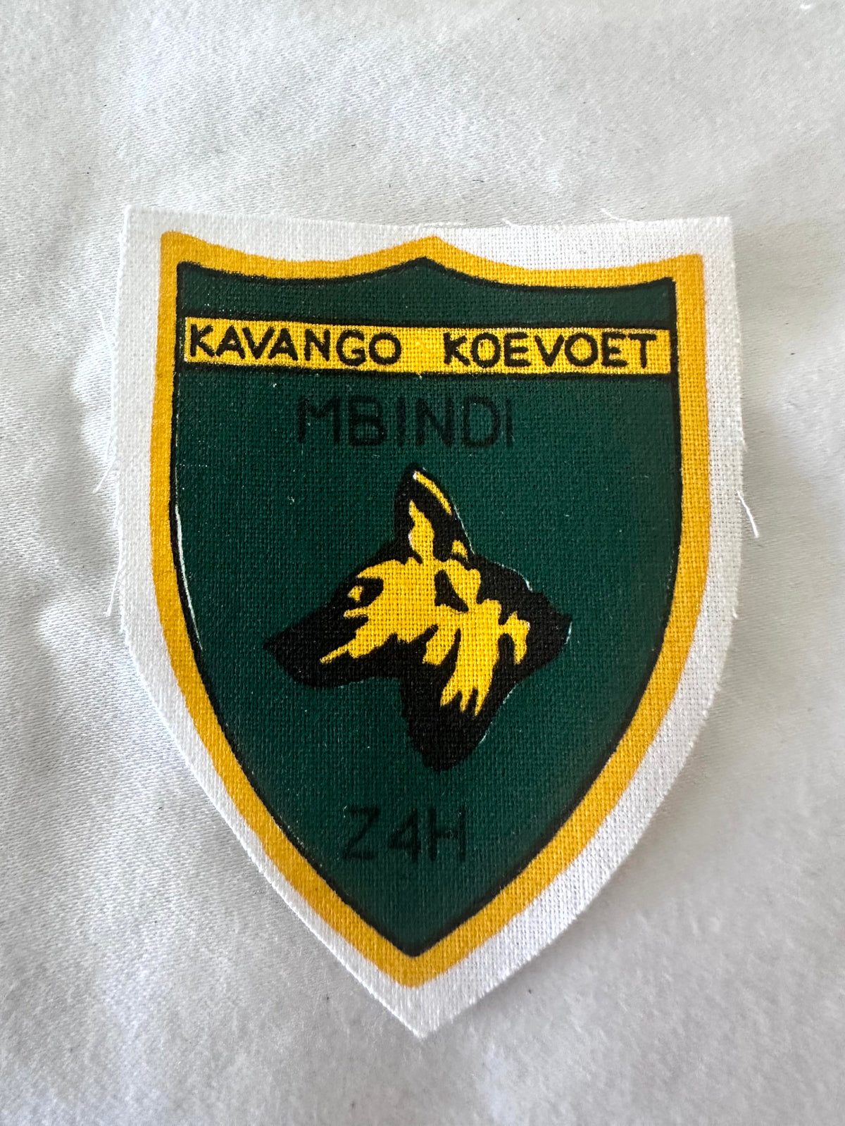 Kavango Koevoet Mbindi Z4H original woven shield patch with wolf head