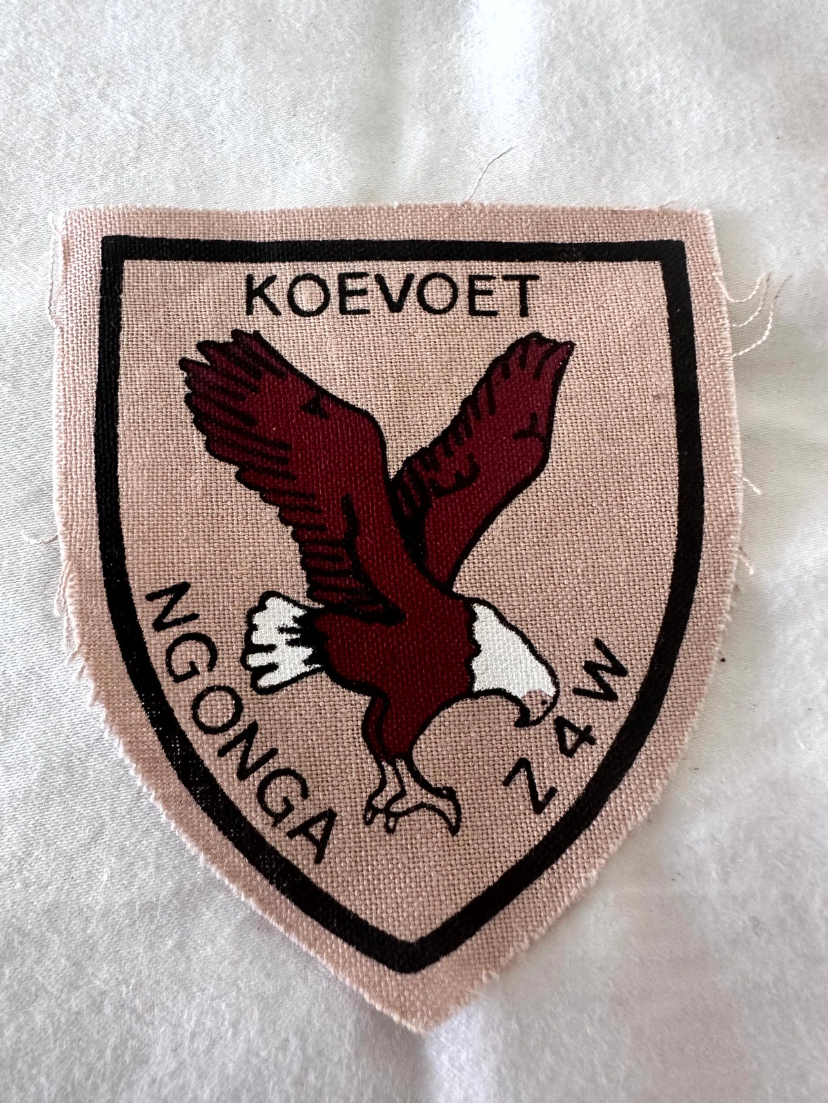 Koevoet Ngonga original printed eagle shield patch
