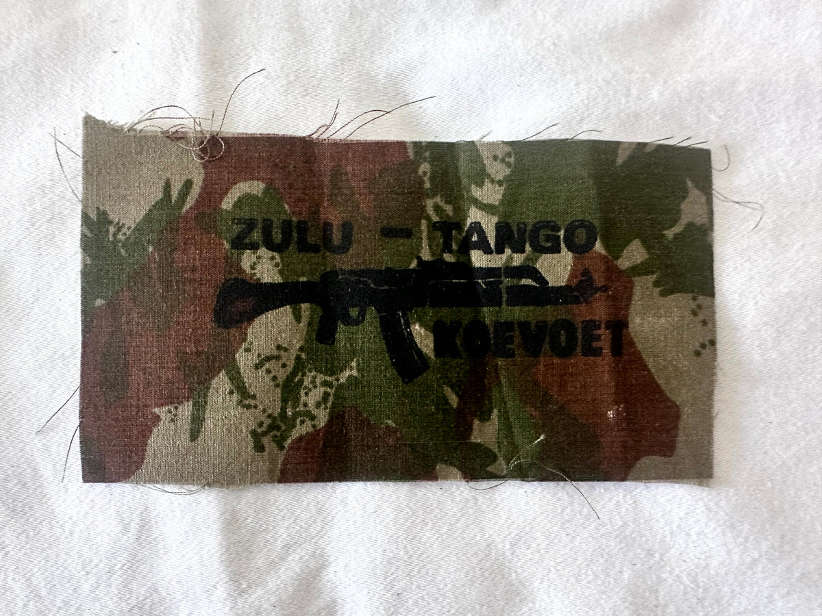 Koevoet Zulu-Tango original camo tab patch with AK-47 silhouette