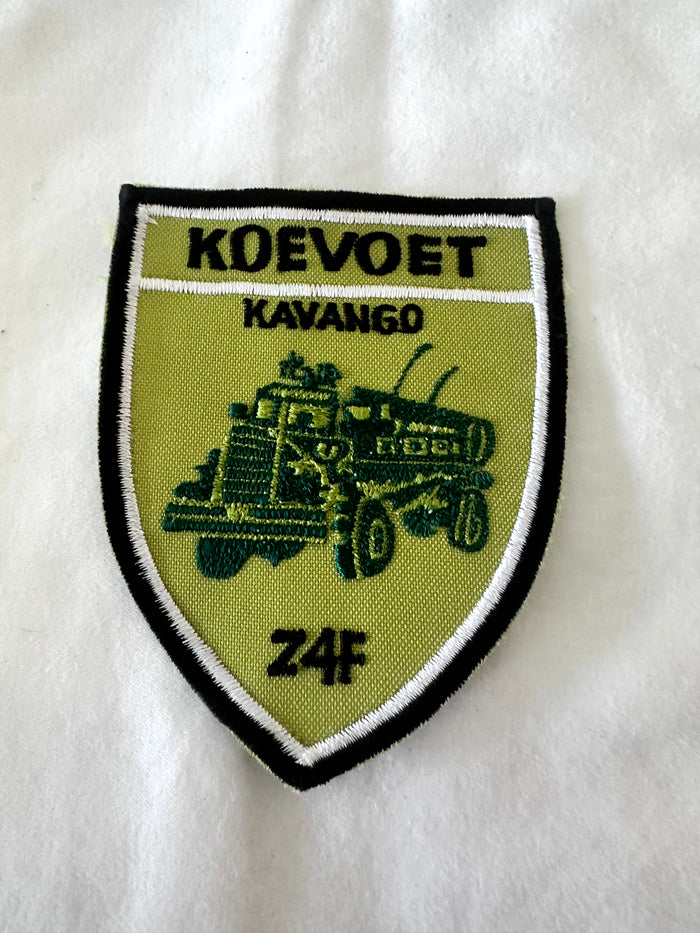 Koevoet Kavango Z4F original embroidered shield patch with Casspir